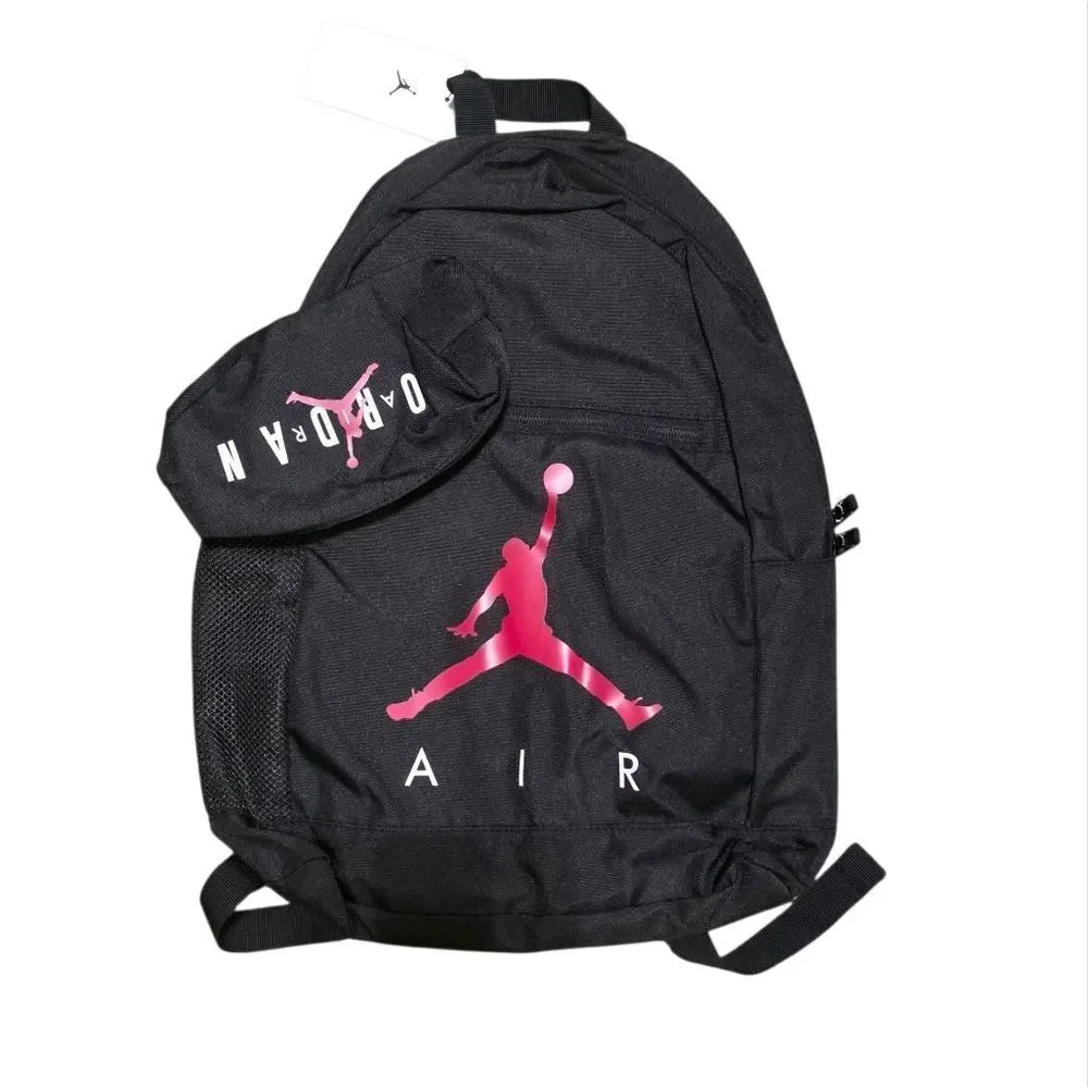 Air Jordan Black Backpack With Pouch Attached